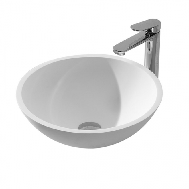 Wiesbaden Valerie Waskom Solid Surface 43x13cm Mat Wit